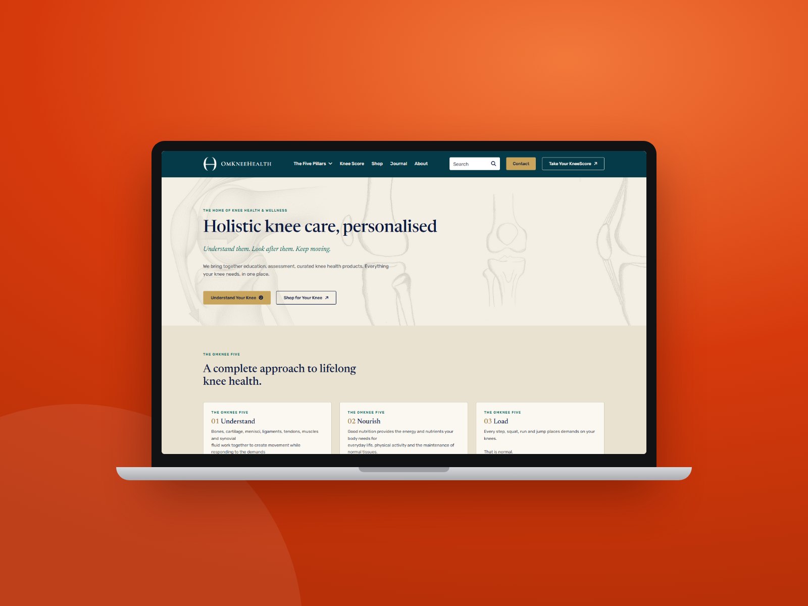 OmKneeHealth website